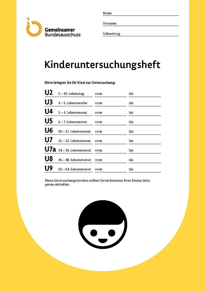 Das gelbe Kinderuntersuchungsheft sollten Eltern bei der Schuleingangsuntersuchung mit sich führen.