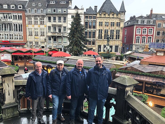 Das Team der Lebensmittelüberwachung des Amtes für Verbraucherschutz, Tierschutz und Veterinärwesen (v.l.n.r.): Dr. Mathias Boese, Stefan Schnitzler, Franz Stolz und Ralf Wüstkamp.